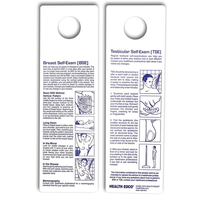 BSE Vertical Pattern TSE Shower Card Health Edco