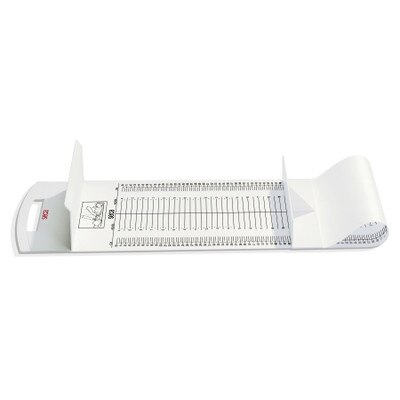 Portable Infant Measuring Mat, infant measuring mat fixed headpiece sliding foot positioner, soft lightweight washable infant measuring mat, Childbirth Graphics, 30256