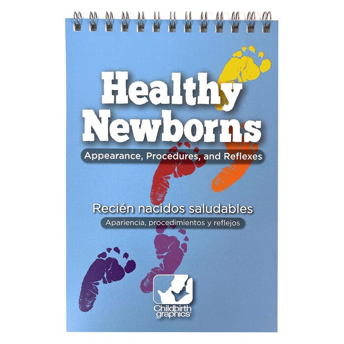 Healthy Newborns Pocket Guide, childbirth teaching guide of photos of healthy newborn appearance, Childbirth Graphics, 38506