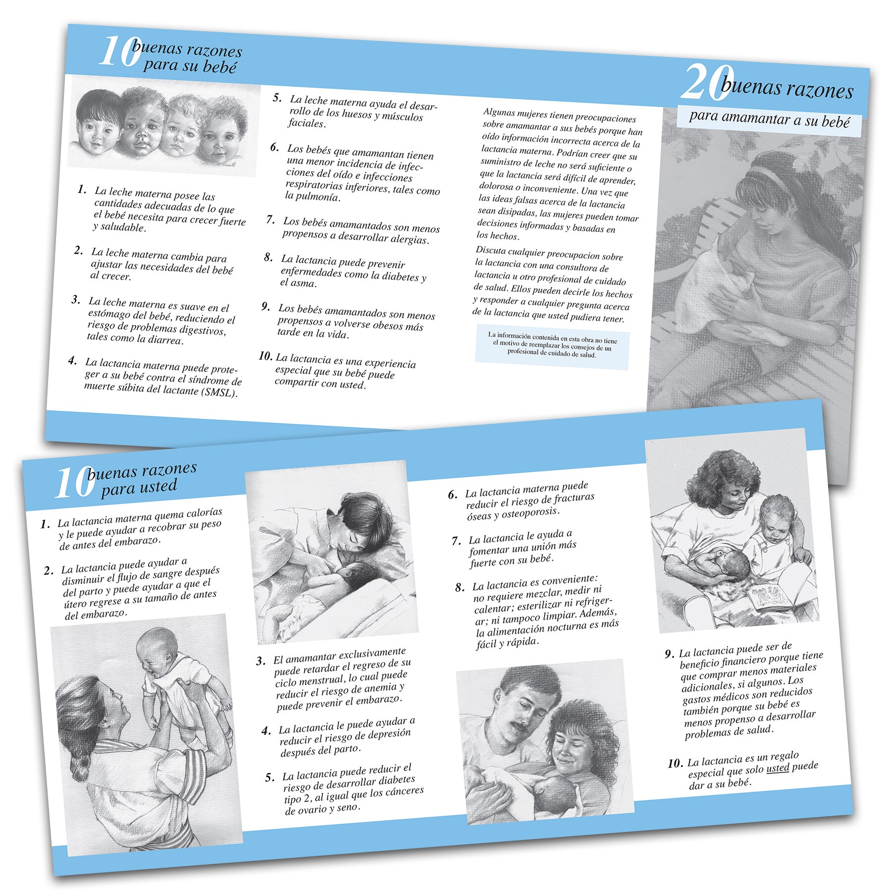 Reasons to Breastfeed Pamphlet, Spanish Childbirth Graphics