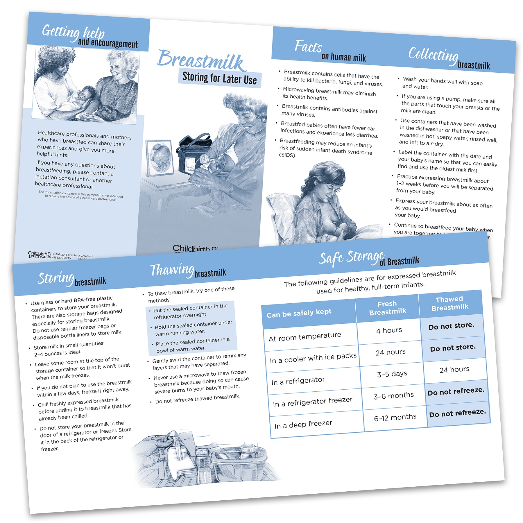 Breastmilk Storing For Later Use Pamphlet English