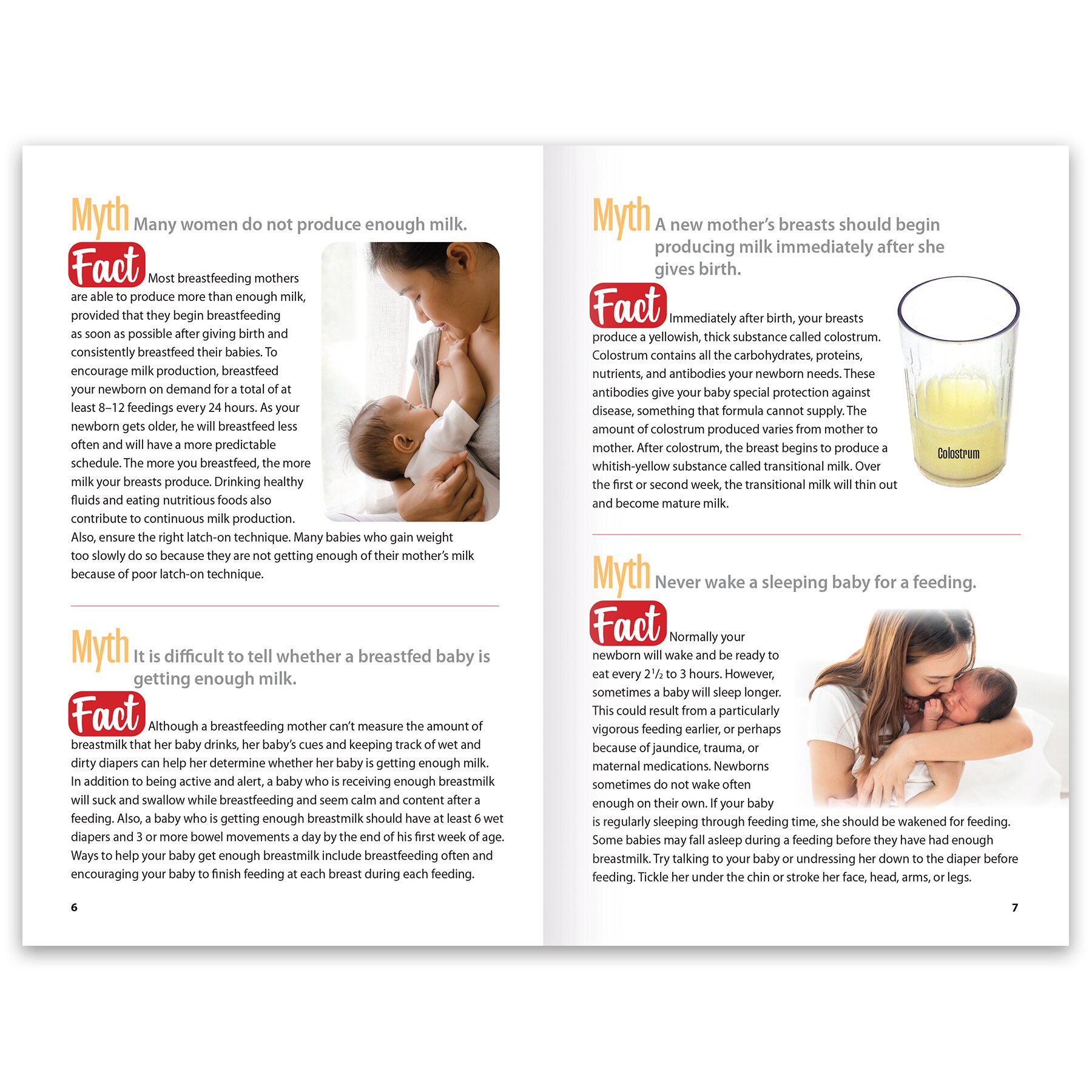 Myths About Breastfeeding Booklet Childbirth Graphics