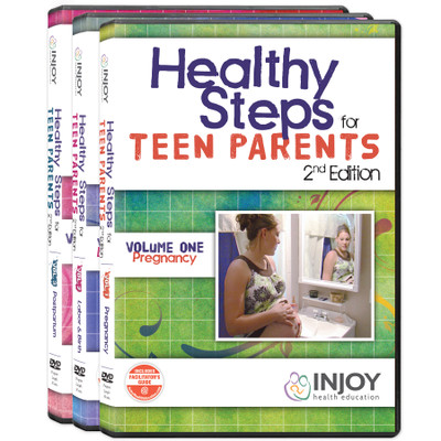 Healthy Steps for Teen Parents 2nd Edition 3-Volume DVD Set offered by Childbirth Graphics, parenting teaching tools, 42093