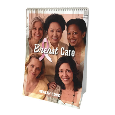 Breast Care Flip Chart, women's health education resource to teach about breast cancer screening, Health Edco, 43108