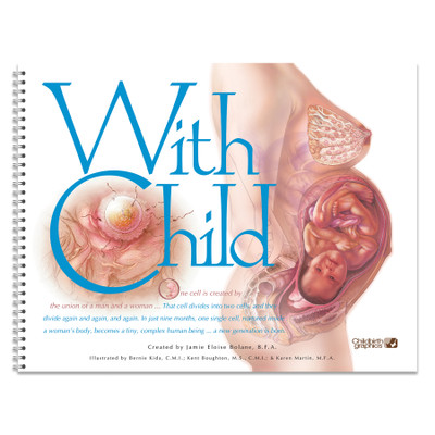 With Child Desk Version spiral bound 78 pages page 55 three female torsos fetal presentation, Childbirth Graphics, 43317