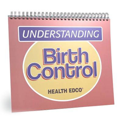 Understanding Birth Control illustrated spiral bound flip chart cover, self easel, Health Edco, 43325