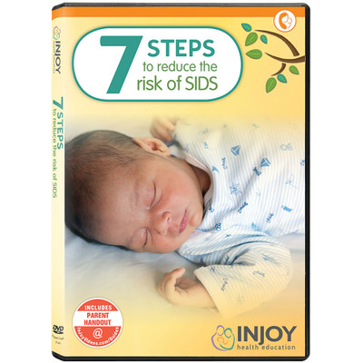 Steps to Reduce the Risk of SIDS Sudden Infant Death Syndrome DVD cover closeup of baby sleeping, Childbirth Graphics, 44032