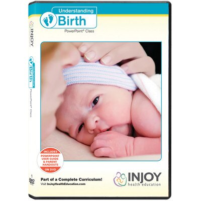 Understanding Birth PowerPoint Class DVD cover newborn striped cap skin to skin, Childbirth Graphics, 48854