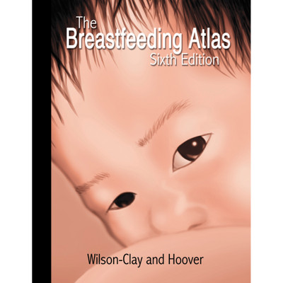 The Breastfeeding Atlas Book 6th edition, closeup image of Asian baby breastfeeding, 400 photos, Childbirth Graphics, 50021