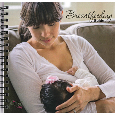 Breastfeeding tips positions spiral bound pocket guide cover, Young Asian mom breastfeeding baby, Childbirth Graphics, 50402