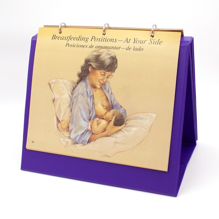 Breastfeeding Chart Collection, illustrated chart of breastfeeding side-lying position, Childbirth Graphics, 50705