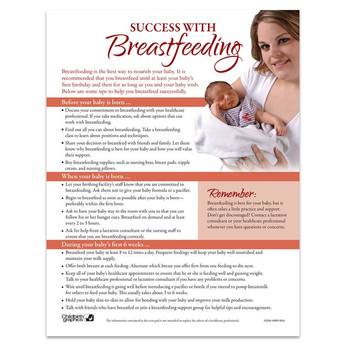 Success With Breastfeeding Tear Pad | Childbirth Graphics