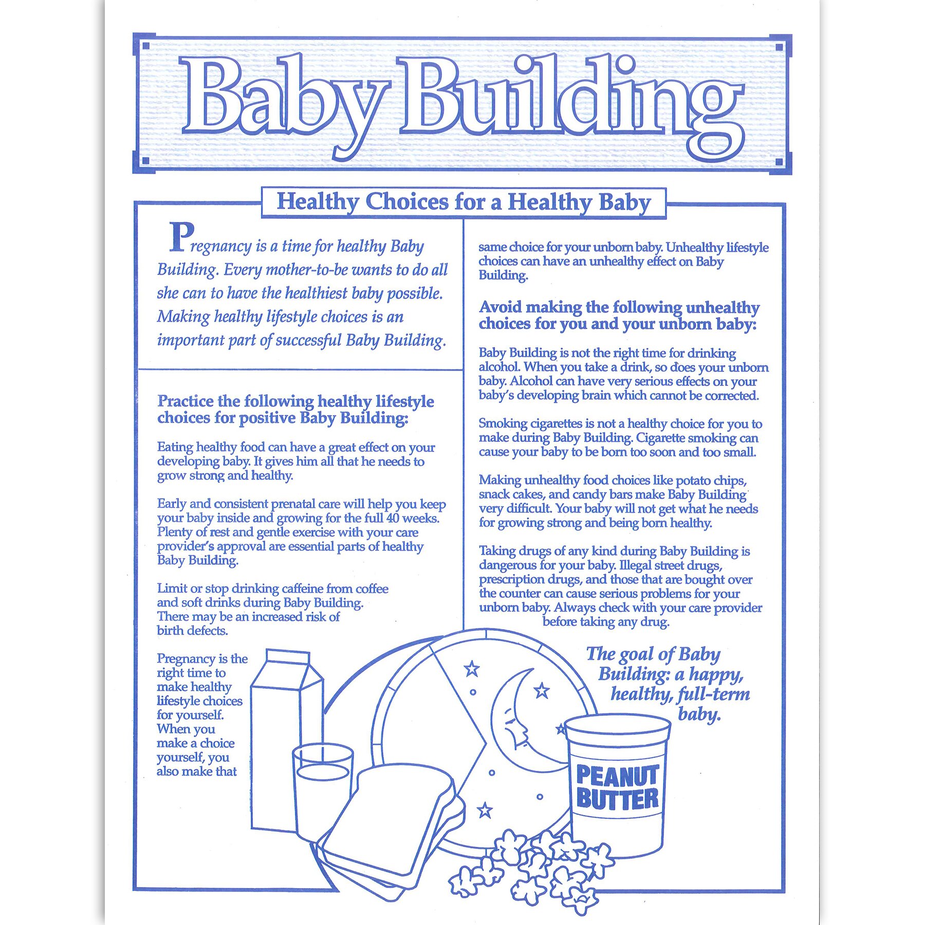 Healthy Pregnancy Choices Tear Pad Childbirth Graphics