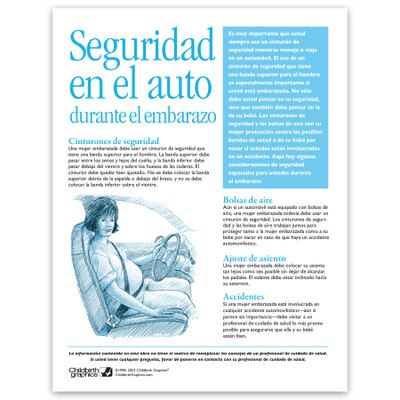 Car Safety During Pregnancy Tear Pad Childbirth Graphics
