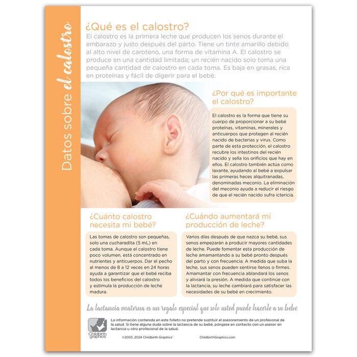 Facts About Colostrum Tear Pad, breastfeeding and lactation education tear pad for parents new, Childbirth Graphics, 52598