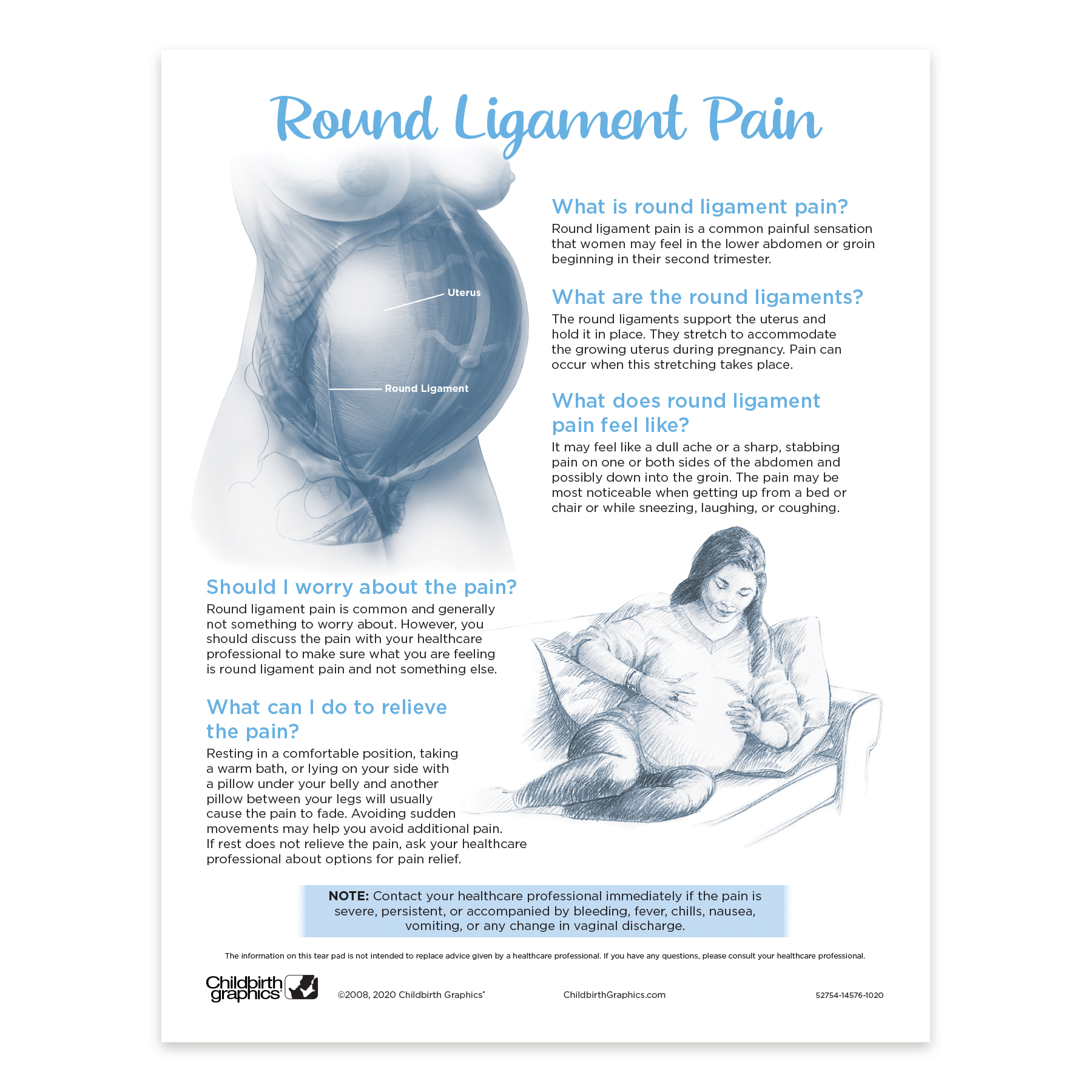 Round Ligament Pain Tear Pad | Childbirth Graphics