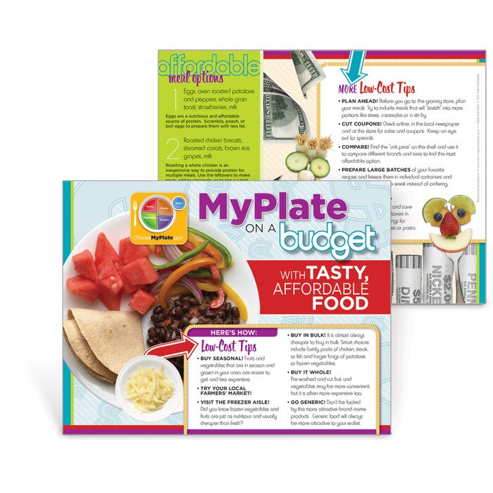MyPlate On A Budget Educational Tear Pad Health Edco