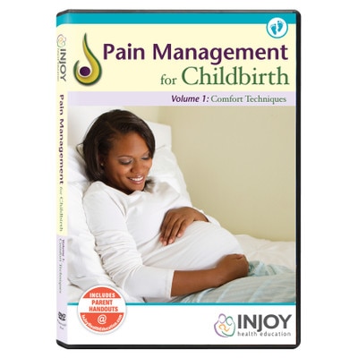 InJoy's Pain Management Volume 1: Comfort Techniques DVD available from Childbirth Graphics, pregnancy teaching tools, 71460