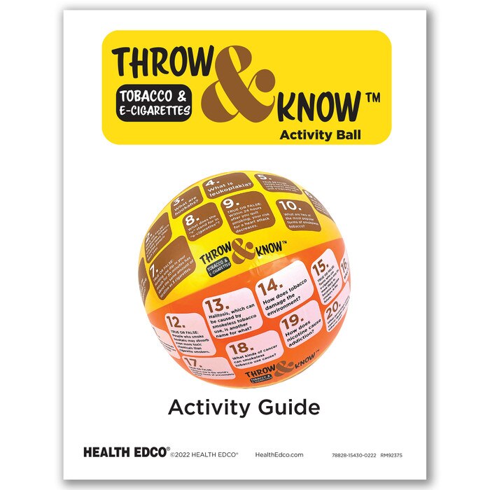 Tobacco and E-Cigarettes Throw & Know Ball