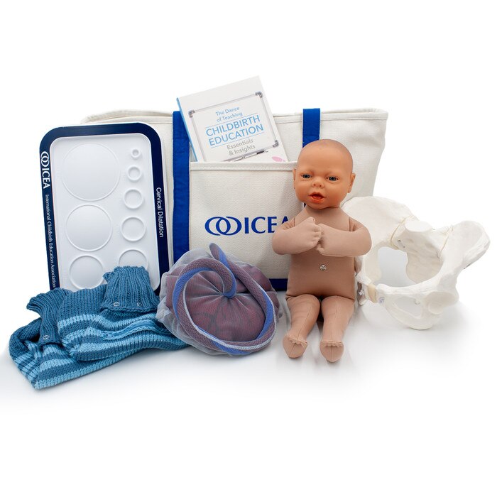 CEA Childbirth Educator Tool Kit from Childbirth Graphics with childbirth education teaching tools and ICEA tote bag, 78872