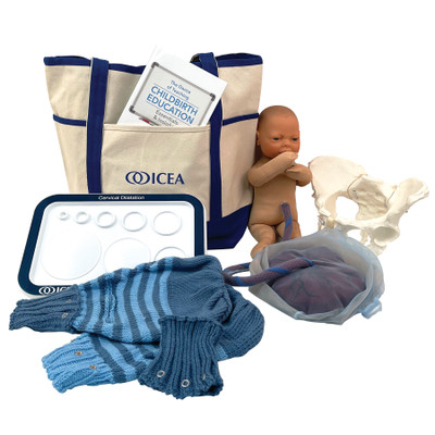 ICEA Childbirth Educator Tool Kit from Childbirth Graphics with childbirth education teaching tools and ICEA tote bag, 78872