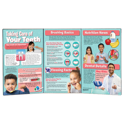 Taking Care of Your Teeth Folding Display, health education and dental teaching materials and resources, Health Edco, 79004