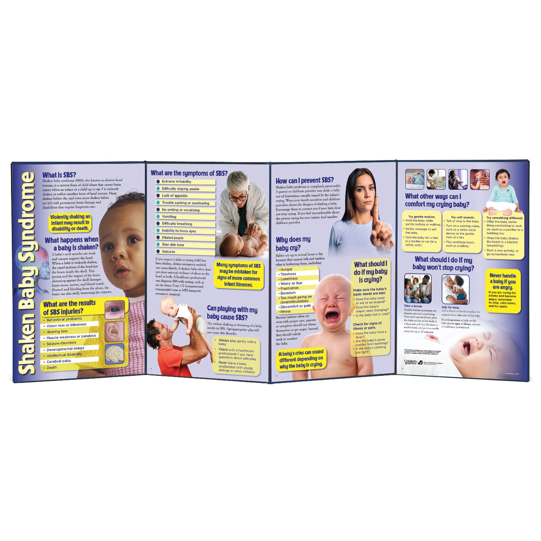 shaken baby syndrome folding display flyers or brochures about shaken baby syndrome