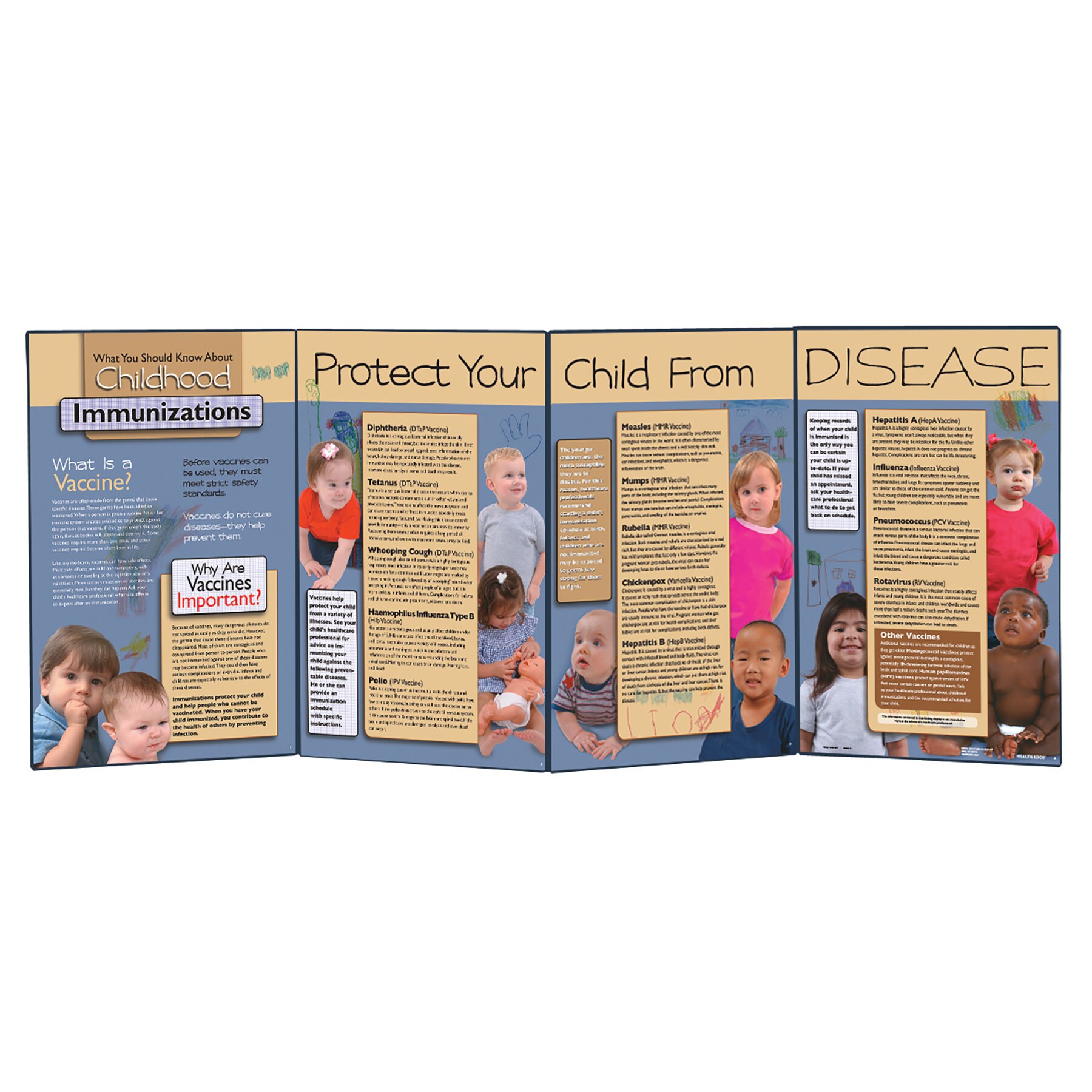 Childhood Immunizations Folding Display Health Edco