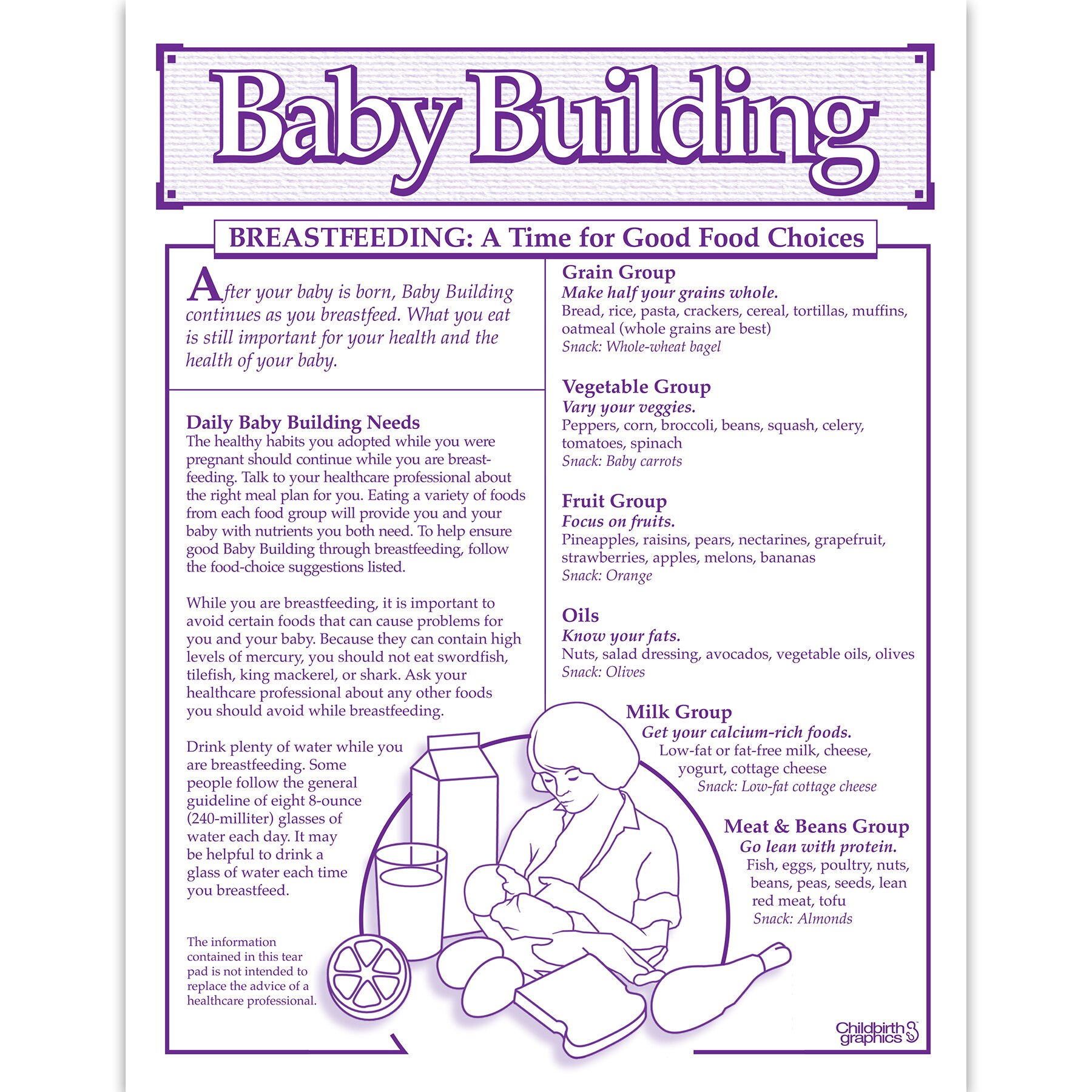 Nutrition During Breastfeeding Tear Pad