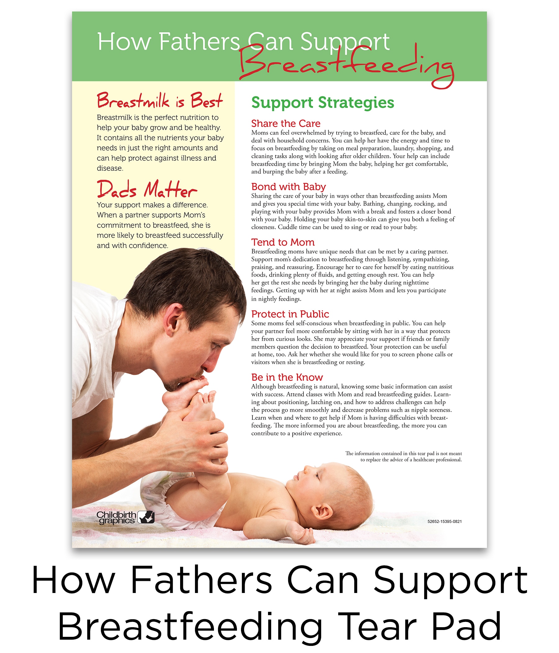How Fathers Can Support Breastfeeding Tear Pad from Childbirth Graphics, 52652