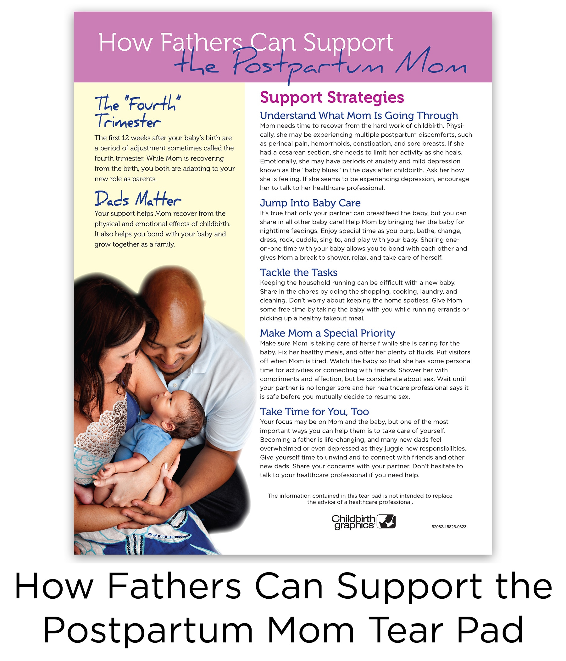 How Fathers Can Support the Postpartum Mom Tear Pad from Childbirth Graphics, 52082