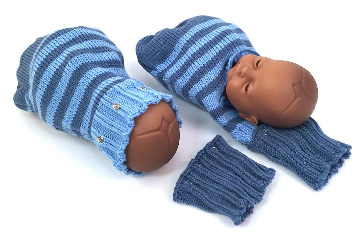 Knitted Uterus Model Set With Brown Fetal Model for childbirth education from Childbirth Graphics