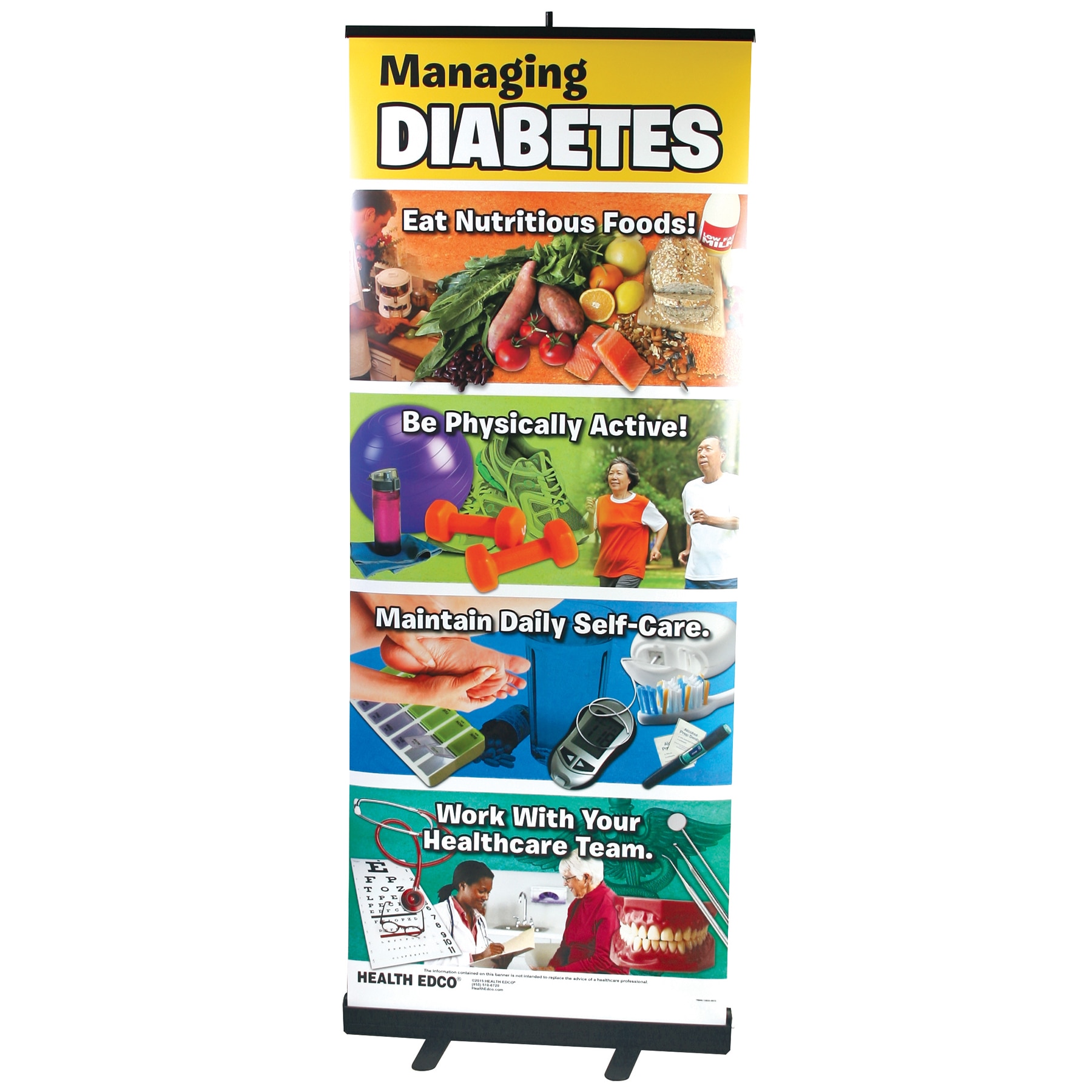 Managing Diabetes Pop-Up Banner from Health Edco