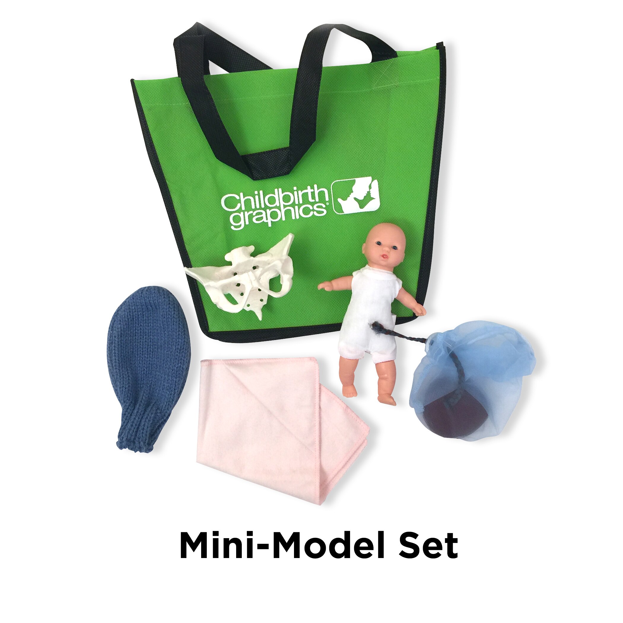 Mini-Model Set, miniature childbirth model sets with tote bag, Childbirth Graphics, 53953