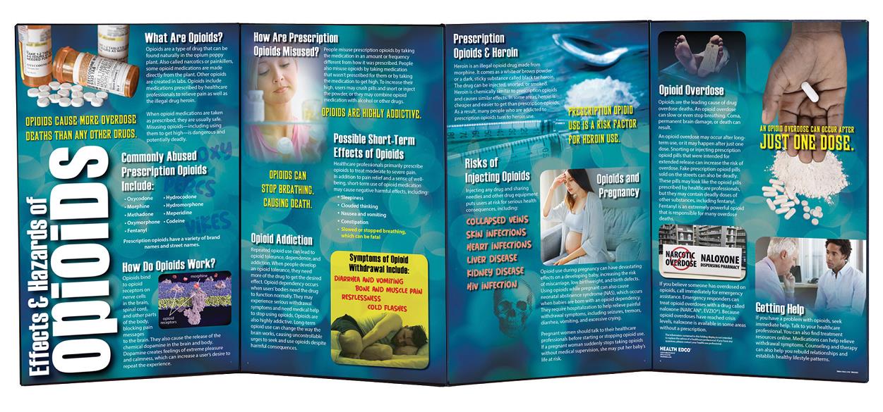 Effects & Hazards of Opioids Drug Educational Display