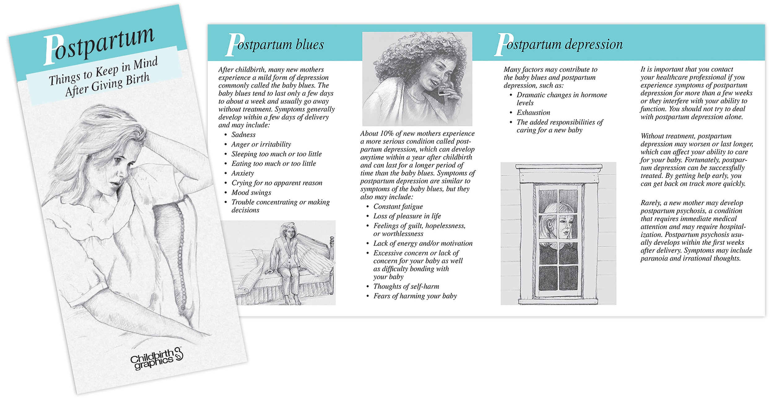 Postpartum: Things to Keep in Mind After Giving Birth educational pamphlet