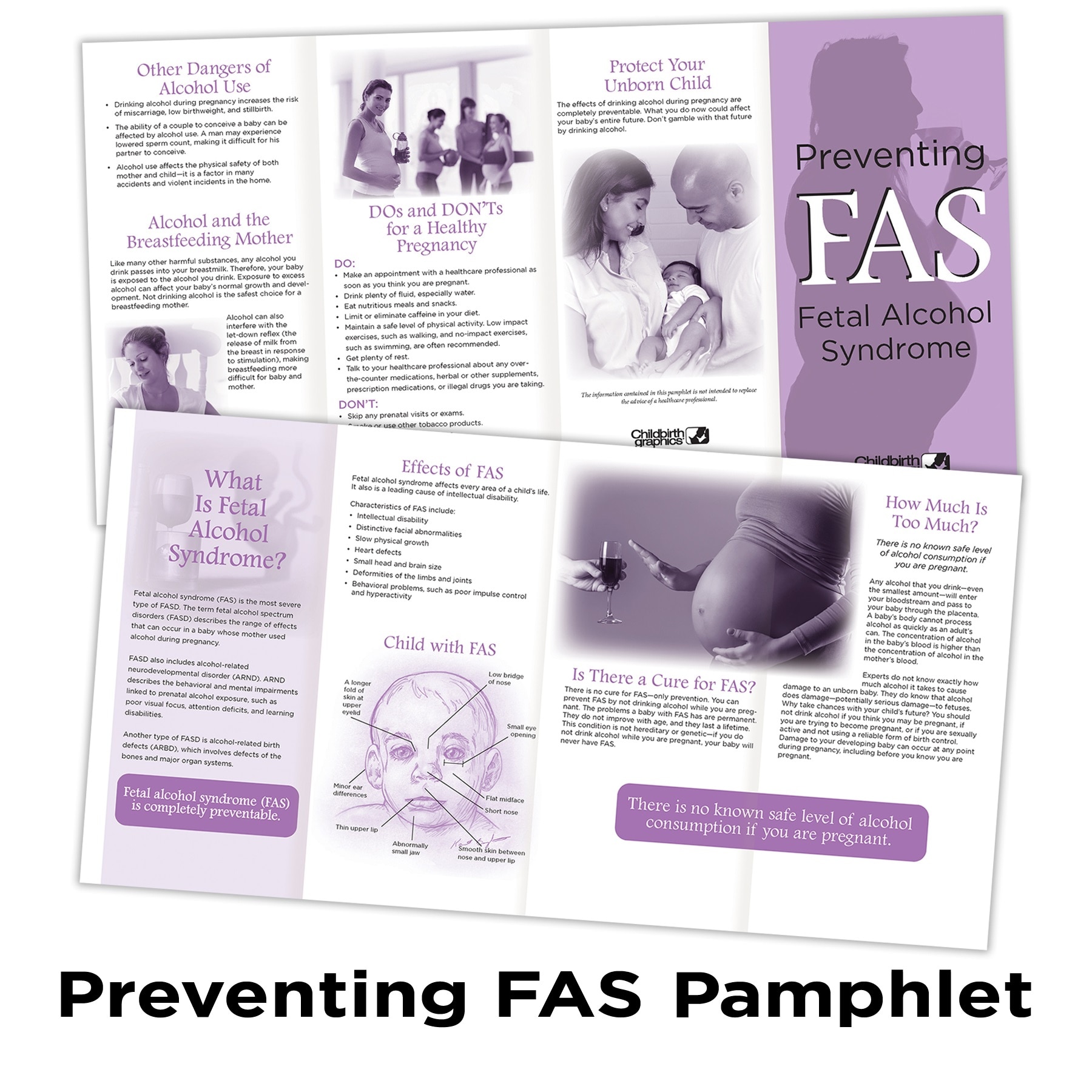 Preventing FAS Pamphlet for pregnancy education, Childbirth Graphics, 38612